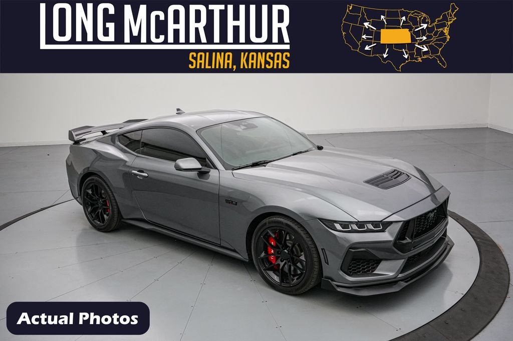 2024 Ford Mustang GT Premium in Carbonized Gray Metallic — front three-quarter view