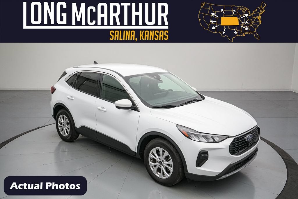 2023 Ford Escape Active in Oxford White — front three-quarter view