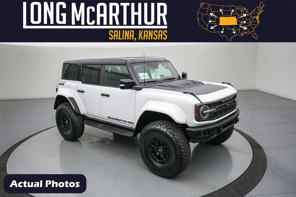 2026 Ford Bronco Raptor in Oxford White — front three-quarter view