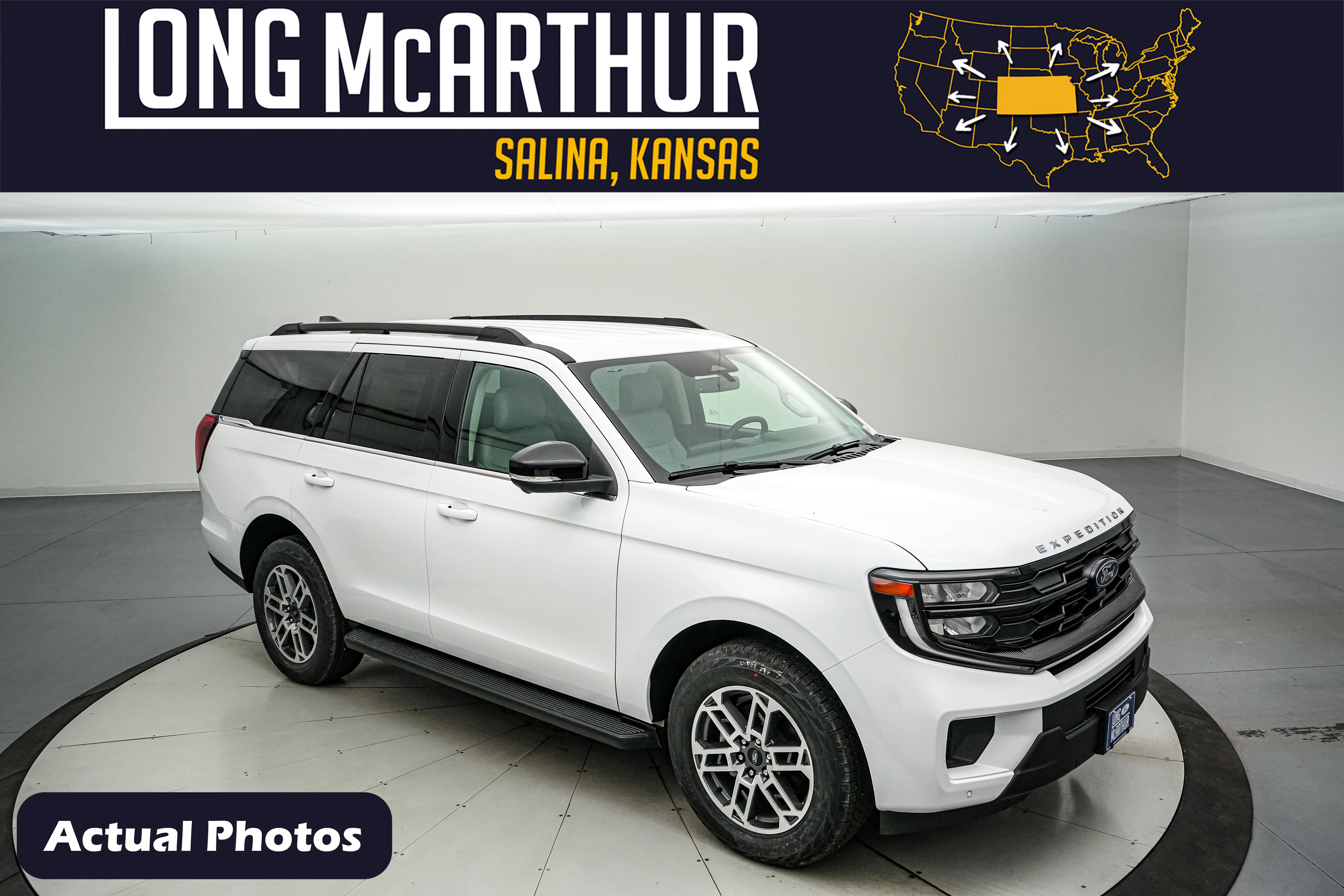 2026 Ford Expedition Active in Oxford White — front three-quarter view