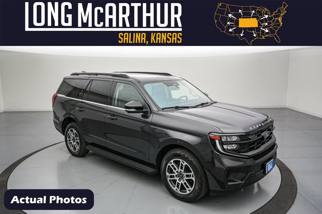 2025 Ford Expedition Active in Dark Matter Gray Metallic — front three-quarter view