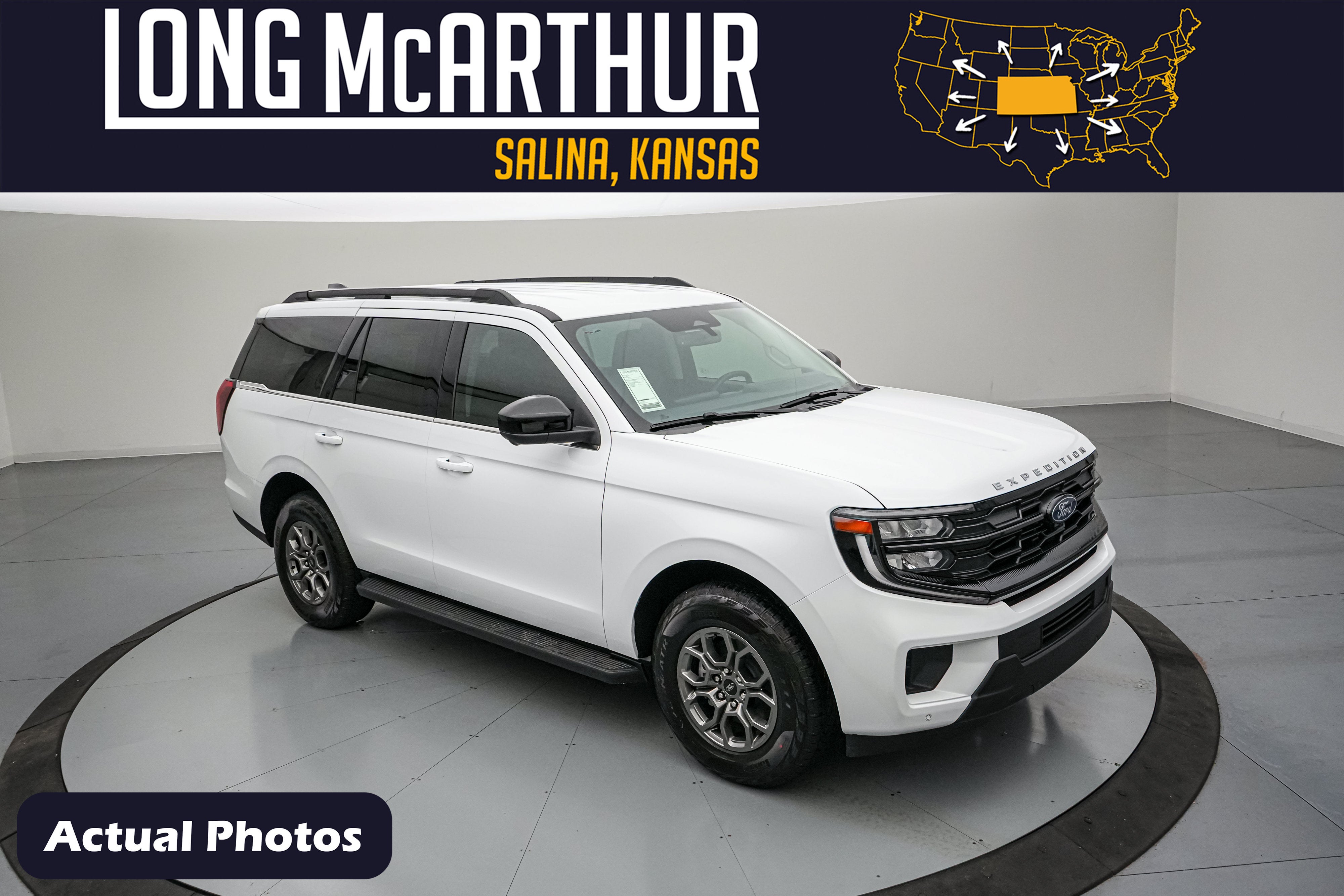2026 Ford Expedition Active in Oxford White — front three-quarter view