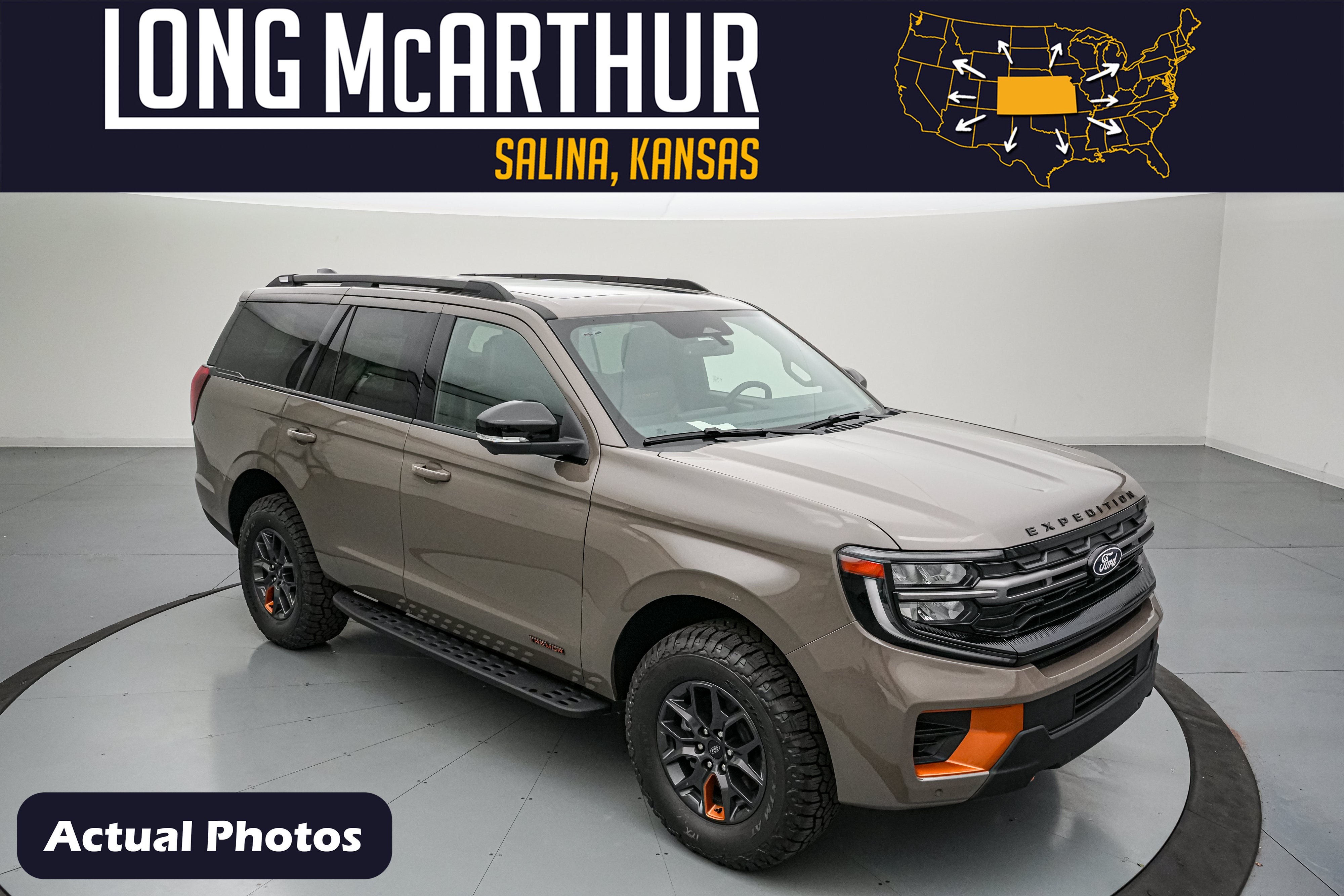2027 Ford Expedition Tremor in Marsh Gray — front three-quarter view