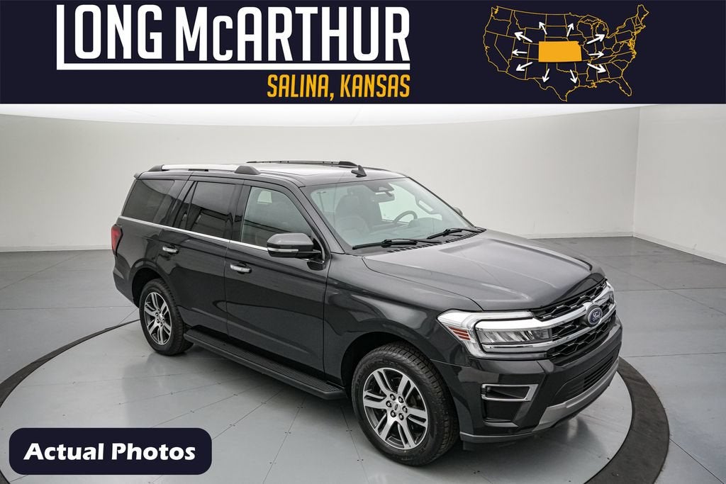2024 Ford Expedition Limited in Dark Matter Gray Metallic — front three-quarter view