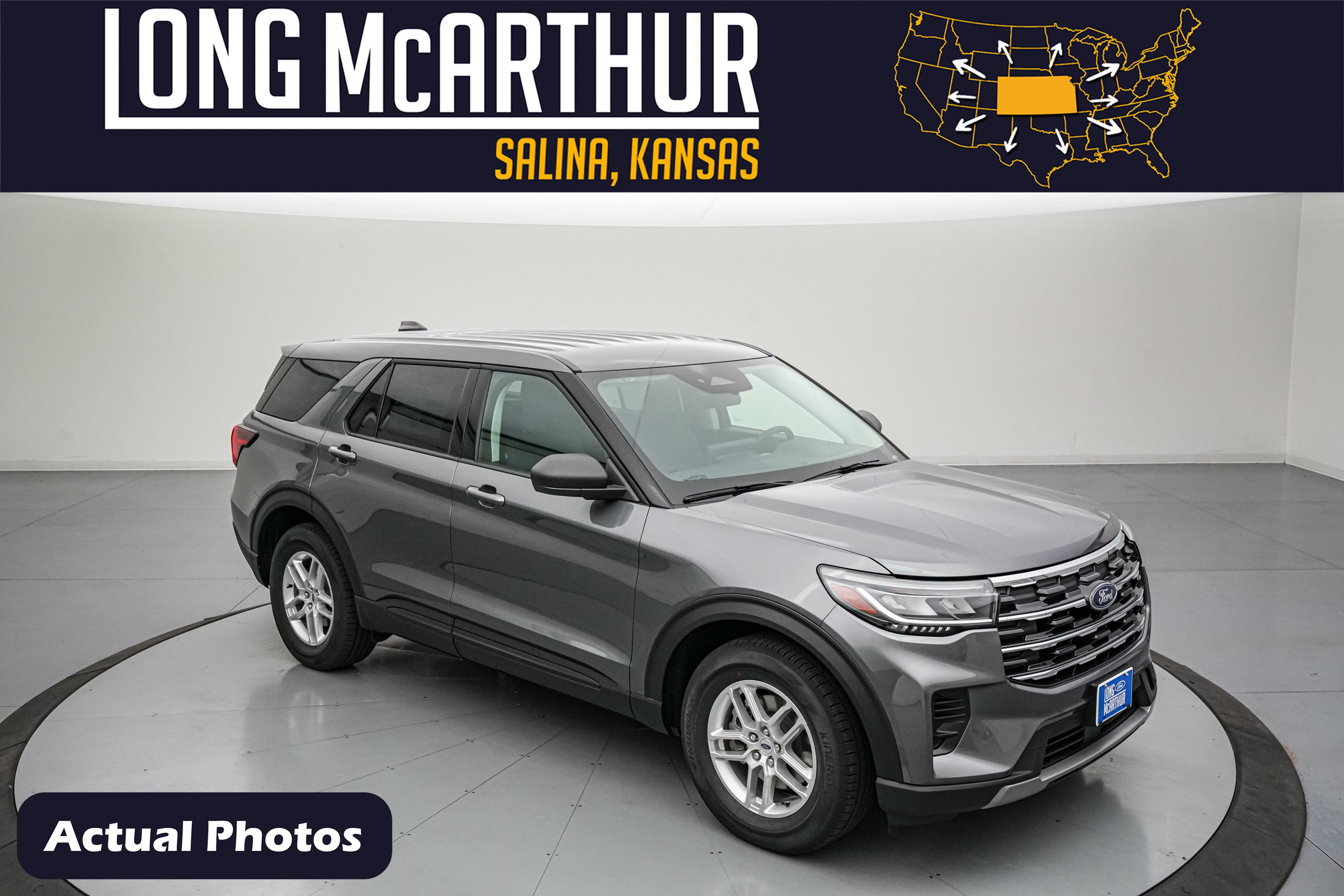 2026 Ford Explorer Active in Carbonized Gray Metallic — front three-quarter view