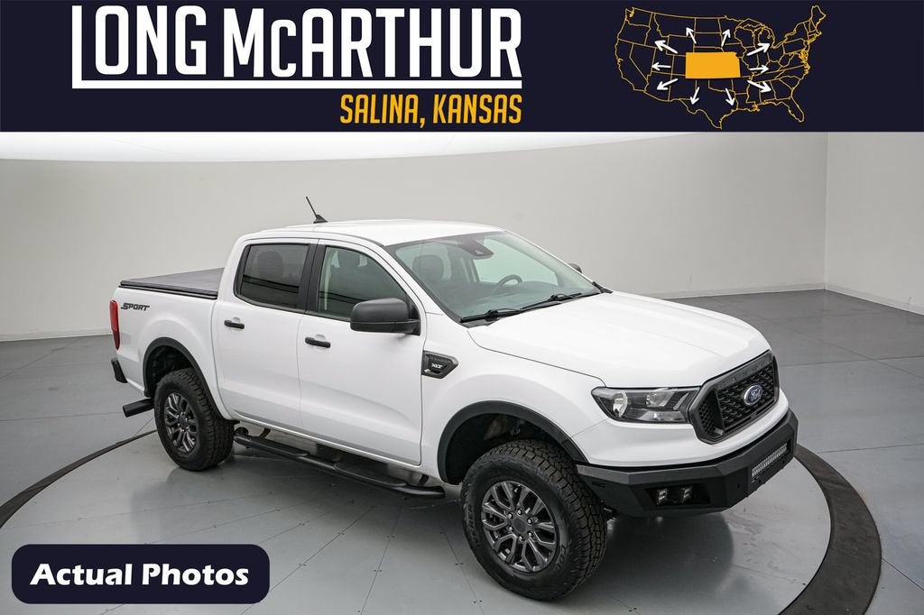 2021 Ford Ranger XLT in Oxford White — front three-quarter view
