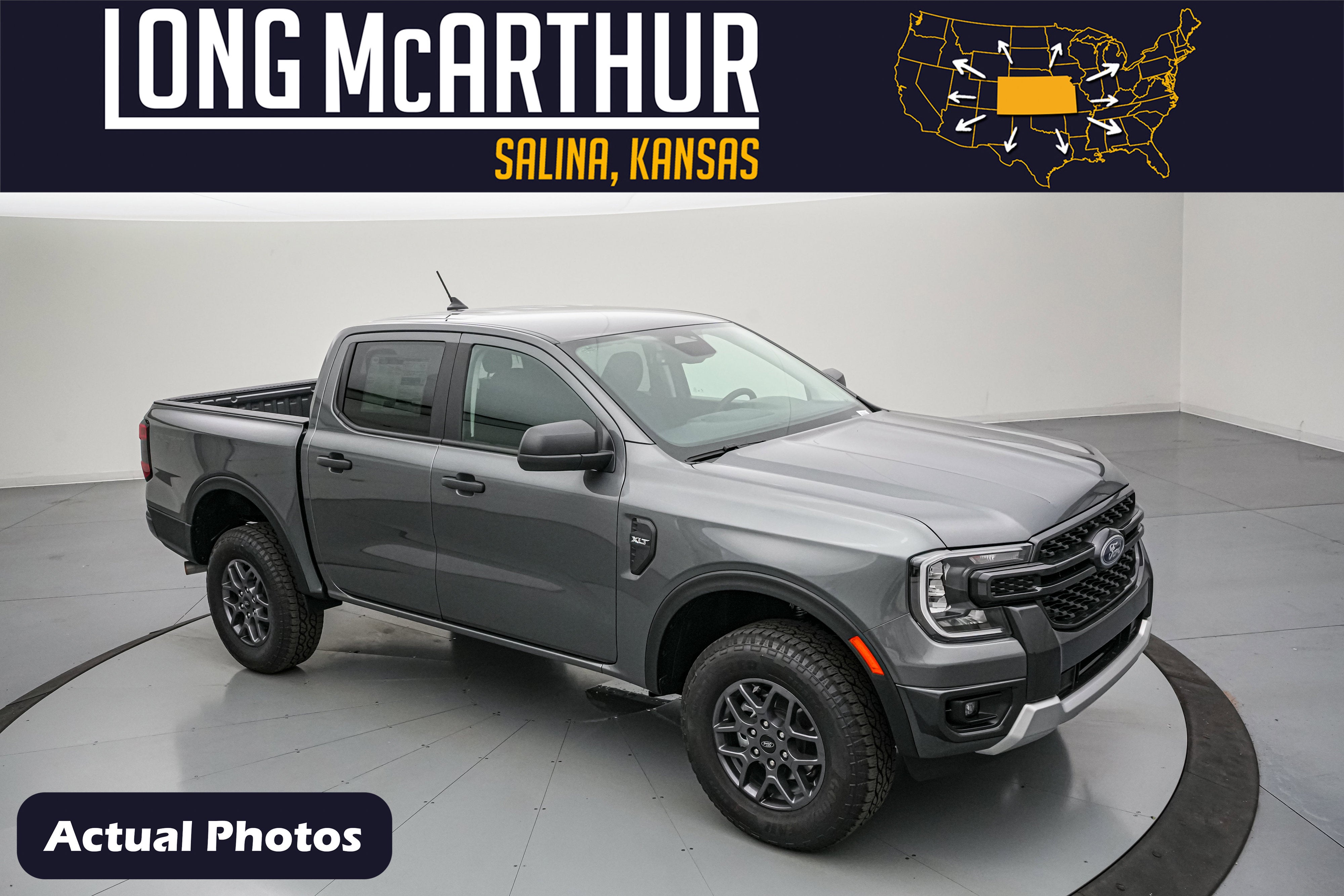 2026 Ford Ranger XLT in Carbonized Gray Metallic — front three-quarter view