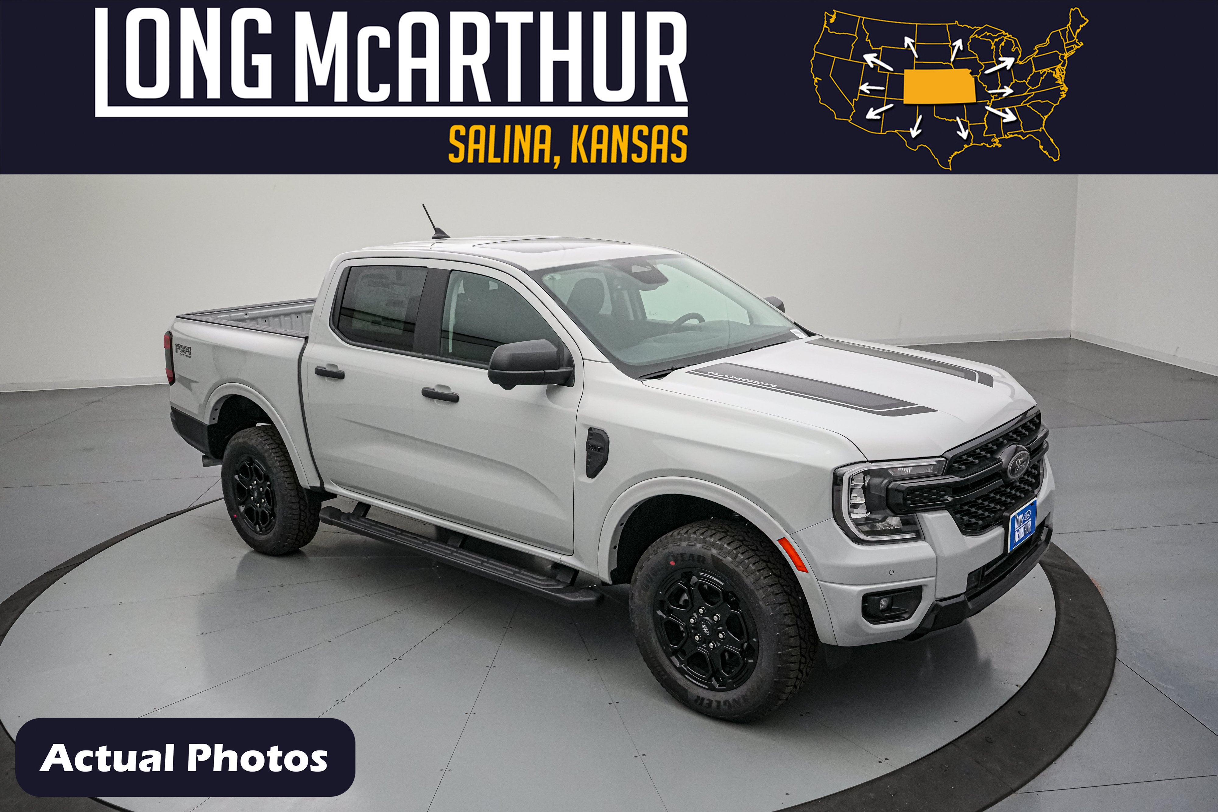 2026 Ford Ranger XLT in Avalanche — front three-quarter view