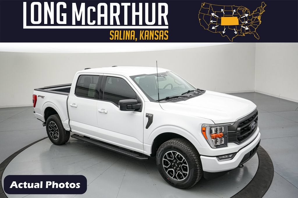 2023 Ford F-150 XLT in Oxford White — front three-quarter view
