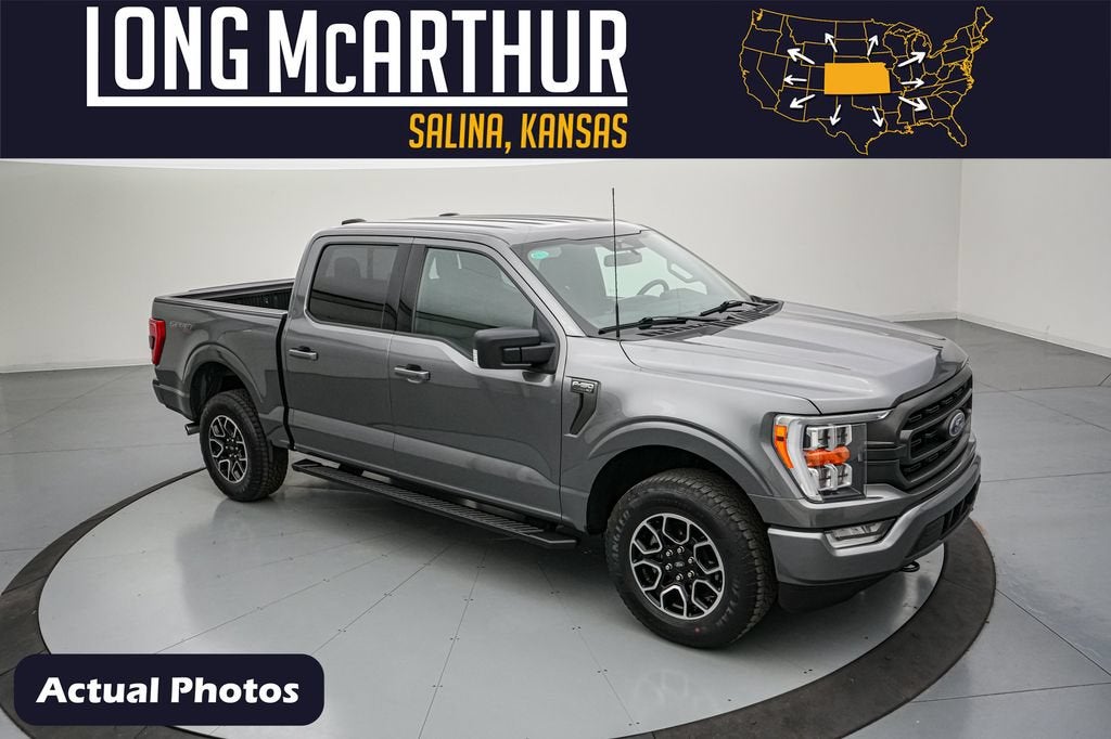 2023 Ford F-150 XLT in Carbonized Gray Metallic — front three-quarter view