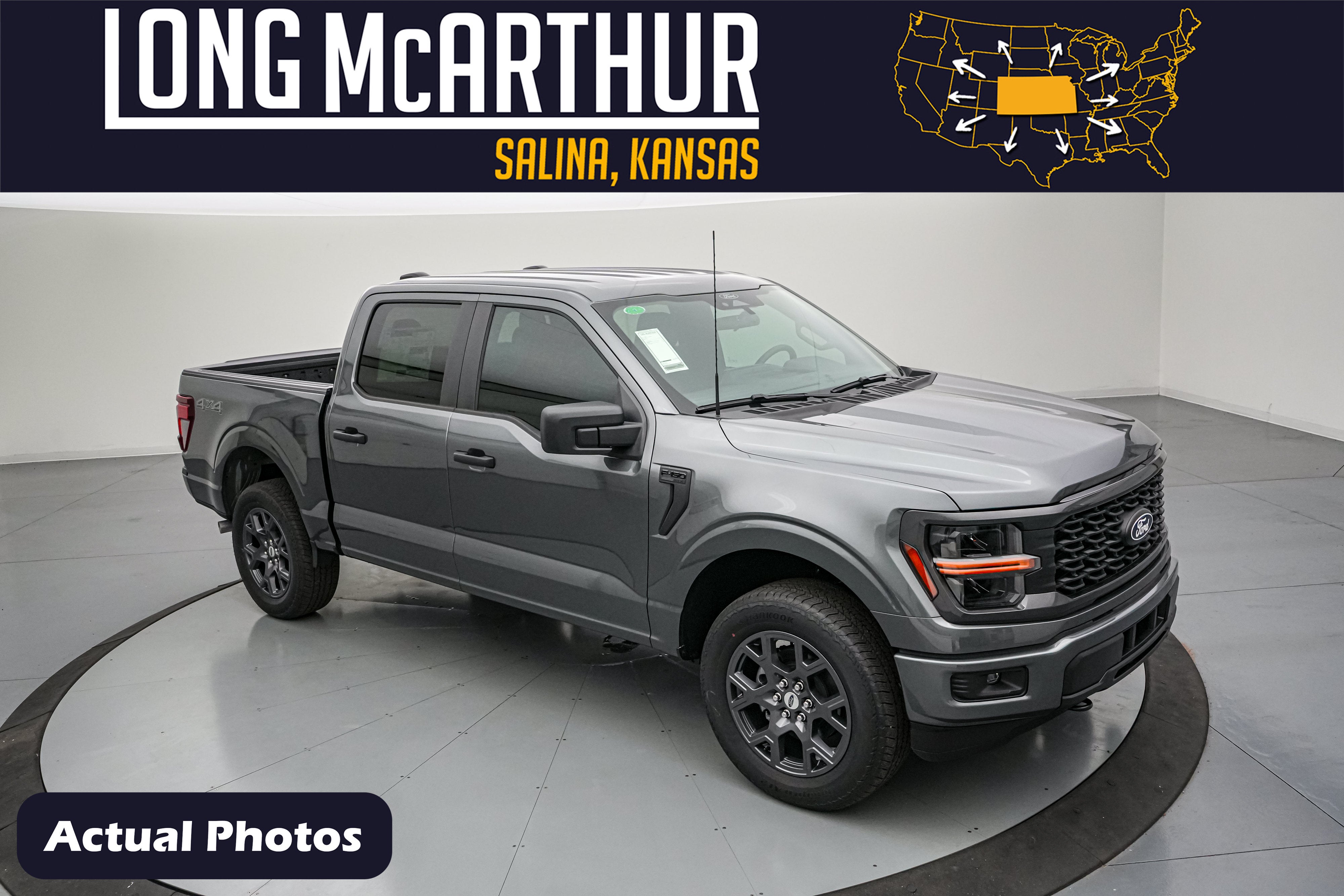 2026 Ford F-150 STX in Carbonized Gray Metallic — front three-quarter view