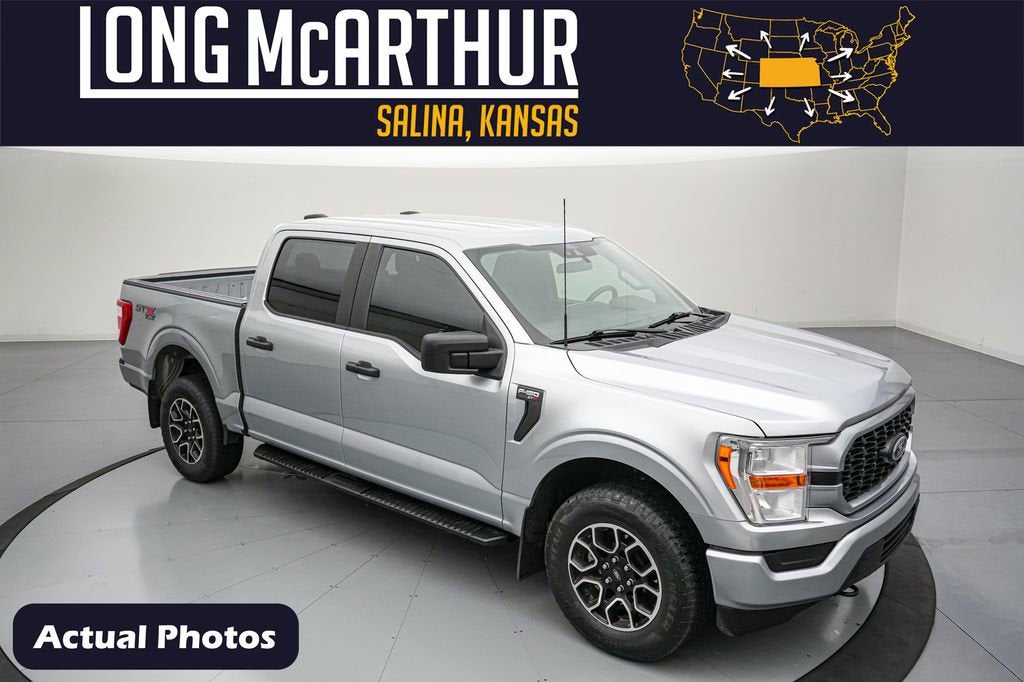 2022 Ford F-150 XL in Iconic Silver Metallic — front three-quarter view