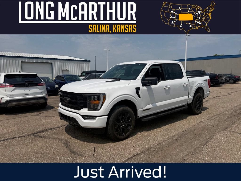 2023 Ford F-150 XLT in Oxford White — front three-quarter view