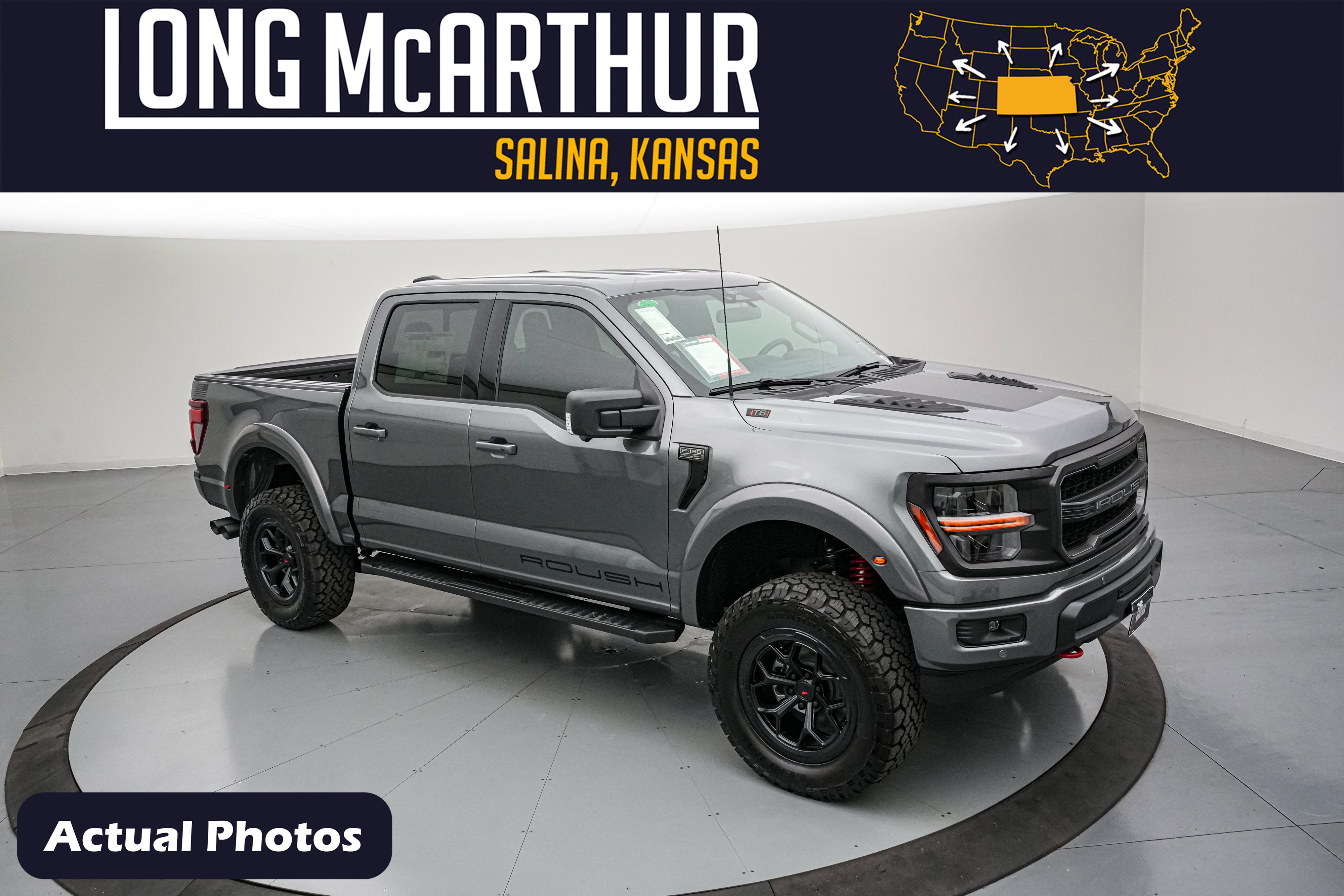 2026 Ford F-150 ROUSH RT6 XLT in Carbonized Gray Metallic — front three-quarter view