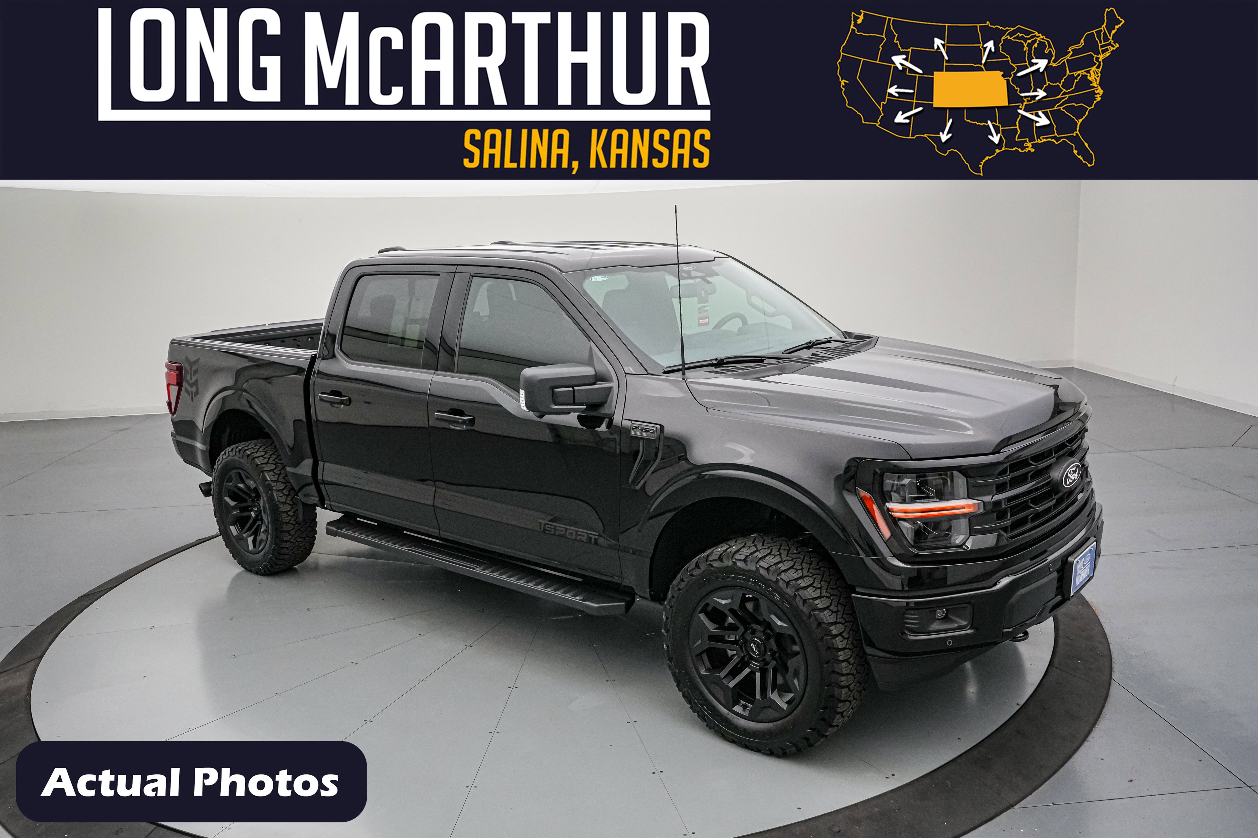 2026 Ford F-150 Timberline Sportsman in Agate Black Metallic — front three-quarter view