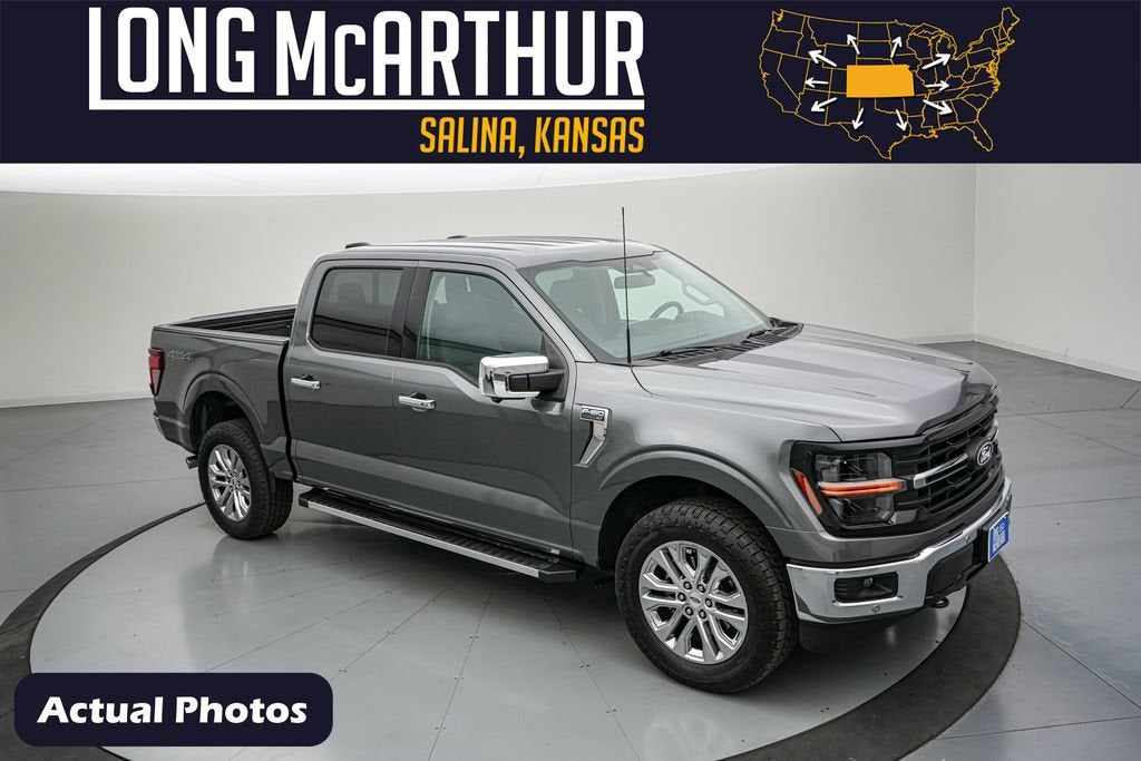 2024 Ford F-150 XLT in Carbonized Gray Metallic — front three-quarter view