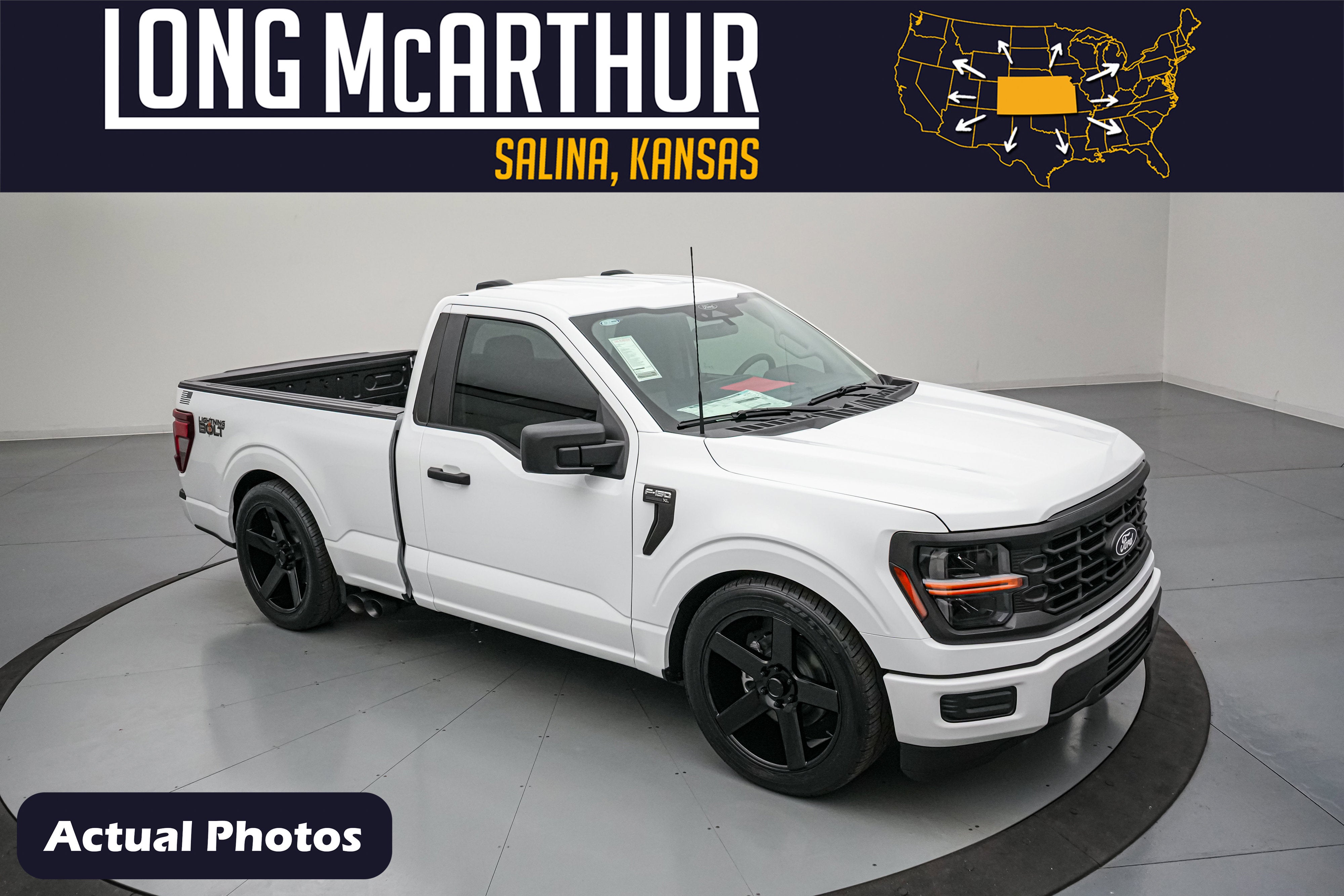 2026 Ford F-150 Lightning Bolt SC in Oxford White — front three-quarter view