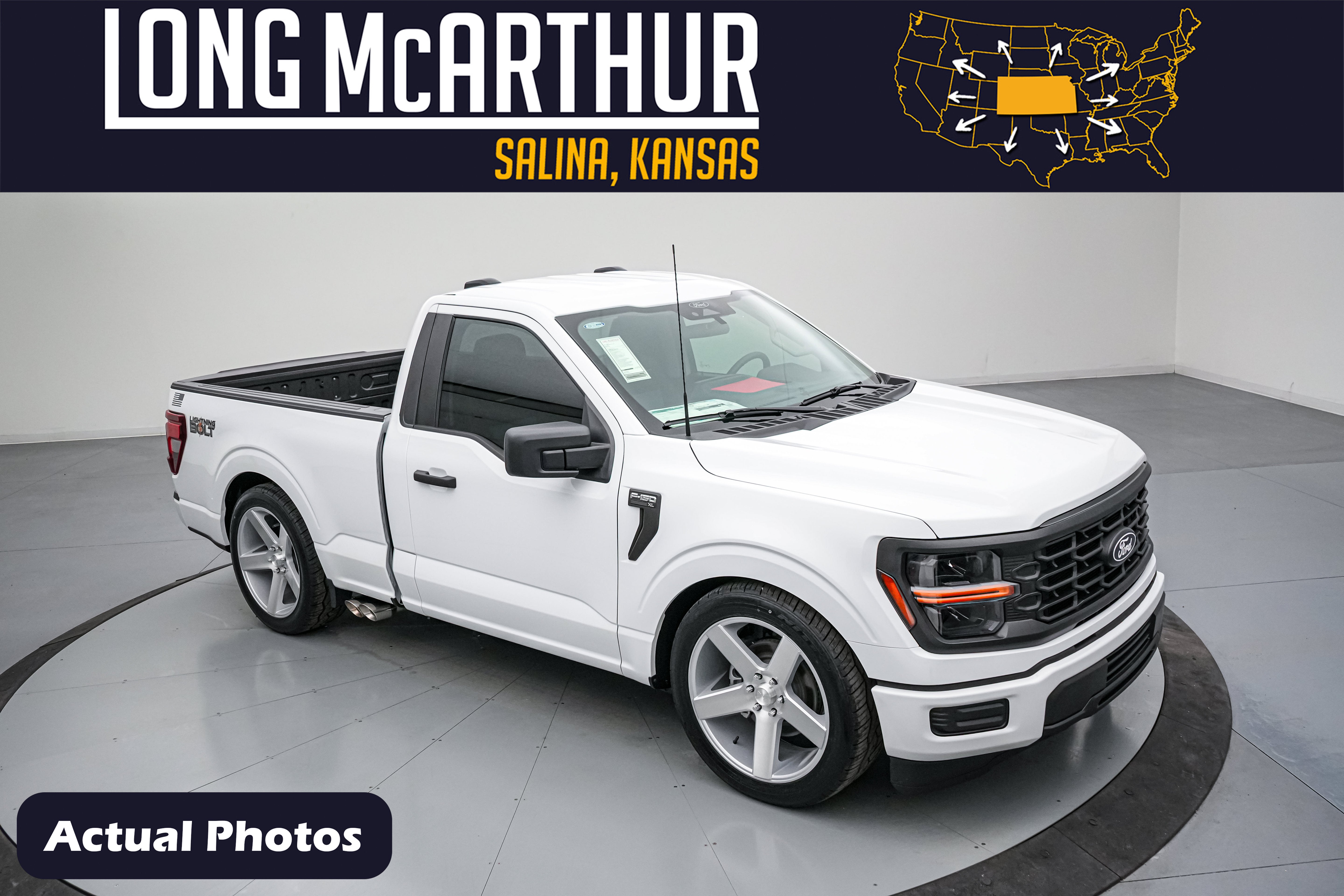 2026 Ford F-150 Lightning Bolt SC in Oxford White — front three-quarter view