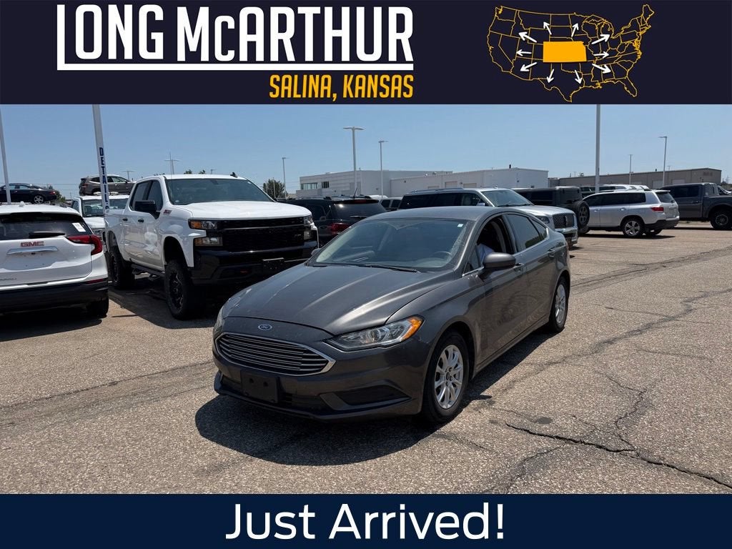 2018 Ford Fusion S in Magnetic Metallic — front three-quarter view