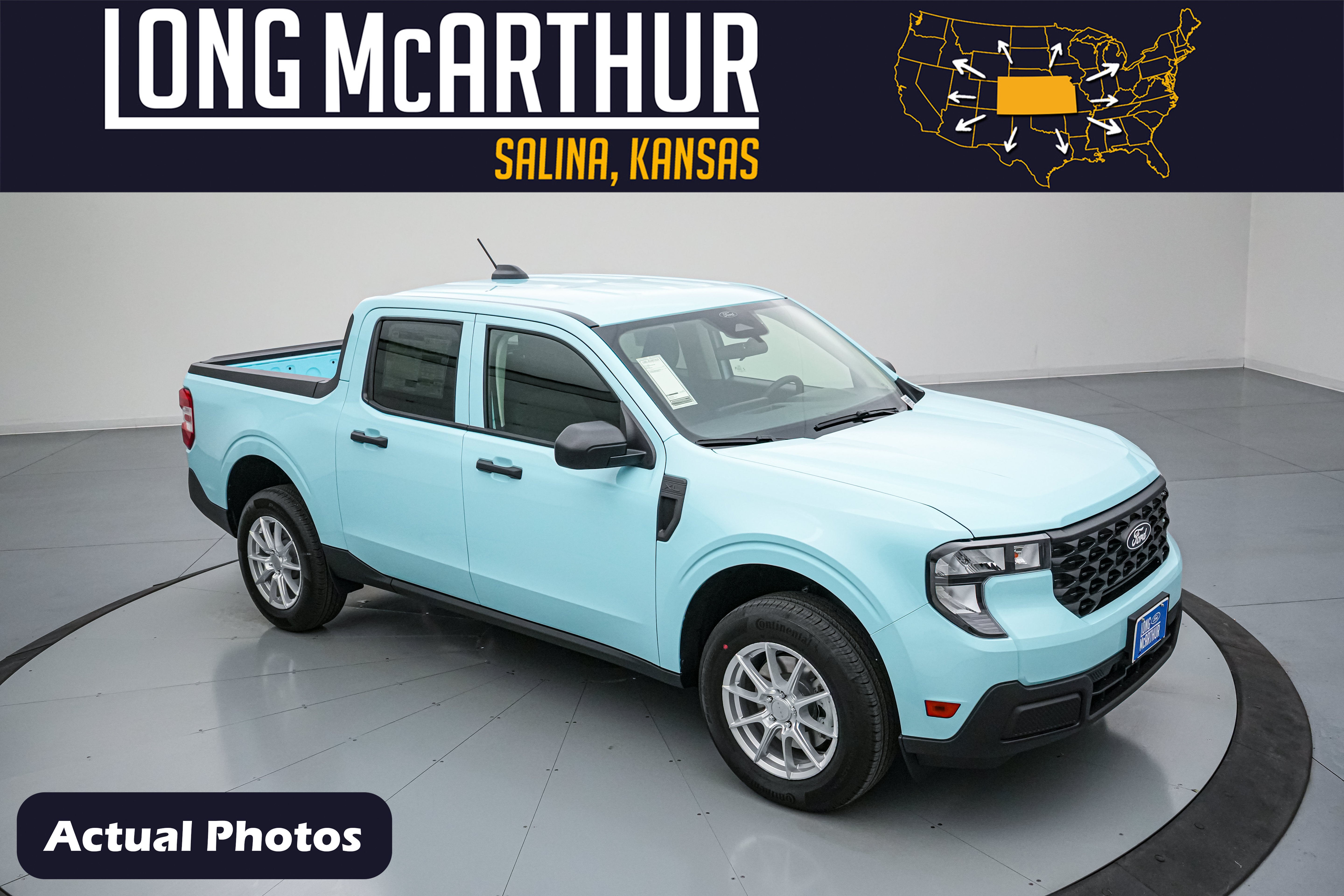 2026 Ford Maverick XL in Light Blue — front three-quarter view