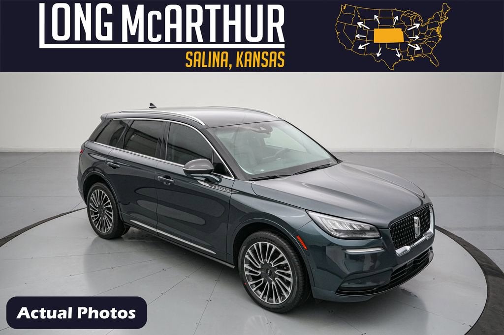 2022 Lincoln Corsair Reserve in Blue Metallic — front three-quarter view