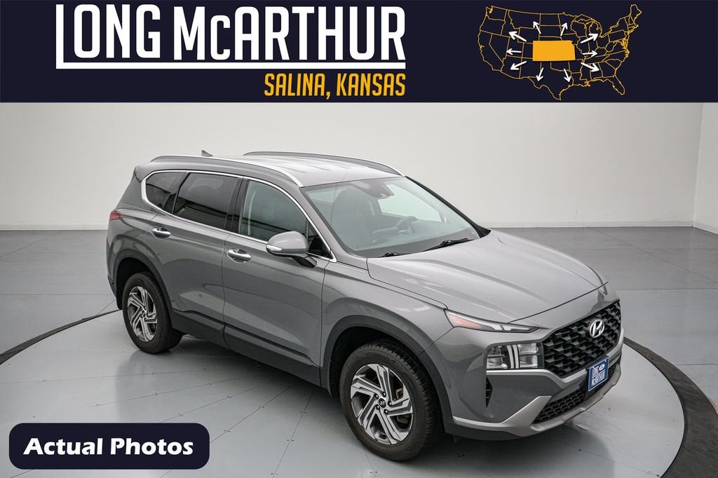 2023 Hyundai Santa Fe SEL in Hampton Gray — front three-quarter view