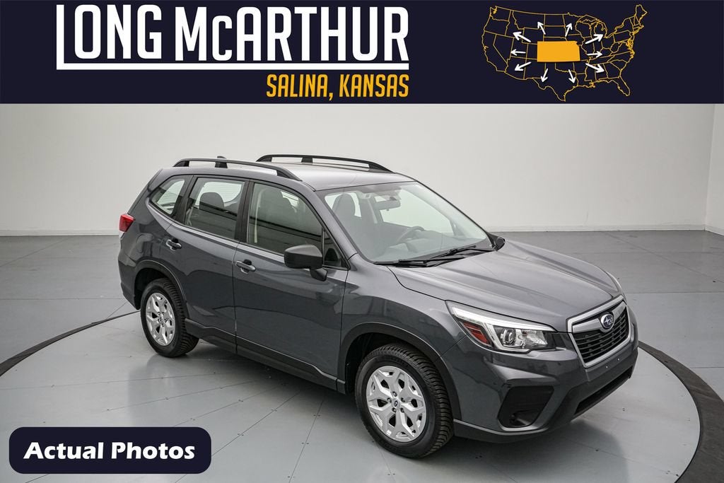 2020 Subaru Forester Base in Magnetite Gray Metallic — front three-quarter view
