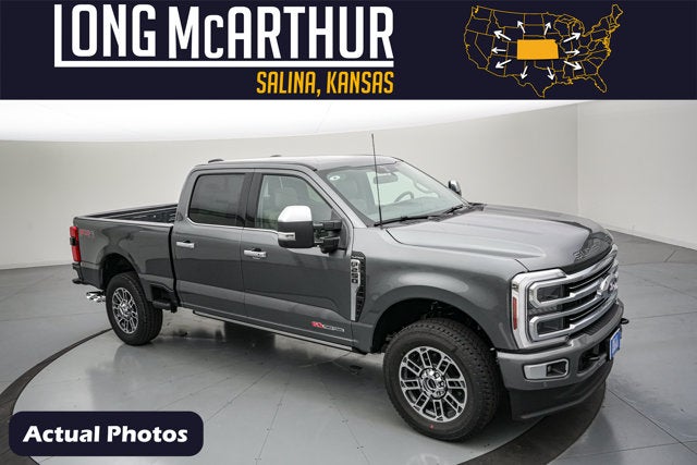 2026 Ford Super Duty F-250 Platinum in Carbonized Gray Metallic — front three-quarter view