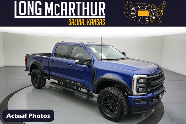 2026 Ford Super Duty F-250 XLT in Argon Blue Metallic — front three-quarter view