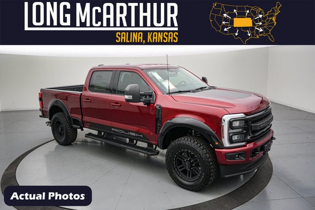 2026 Ford Super Duty F-250 XLT in Ruby Red Metallic Tinted Clearcoat — front three-quarter view