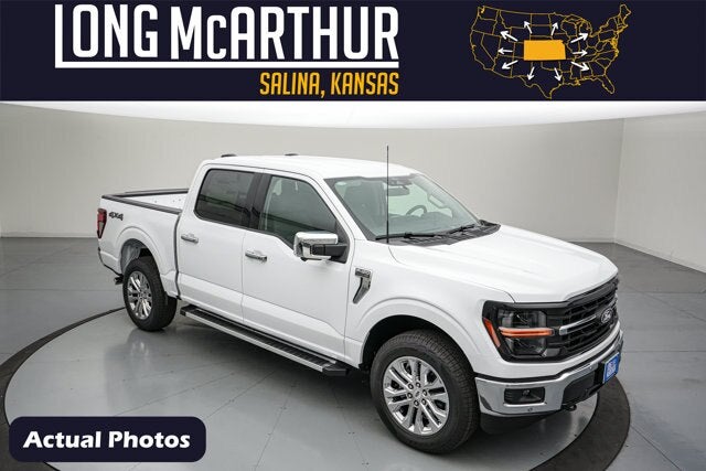 2026 Ford F-150 XLT in Oxford White — front three-quarter view