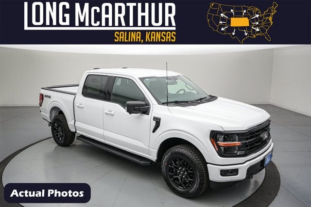 2026 Ford F-150 XLT in Oxford White — front three-quarter view